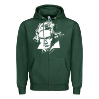 Sports Green beethoven Zipper Hoodie - linhVisuals