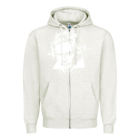 Oatmeal Heather beethoven Zipper Hoodie - linhVisuals