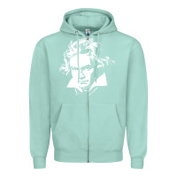 Seafoam beethoven Zipper Hoodie - linhVisuals