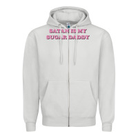 Dove Grey satan is my sugar daddy Zipper Hoodie - linhVisuals