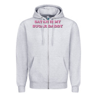 Heather Grey satan is my sugar daddy Zipper Hoodie - linhVisuals