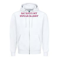 White satan is my sugar daddy Zipper Hoodie - linhVisuals