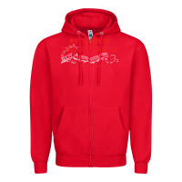 Red my train of thought derailed Zipper Hoodie - linhVisuals