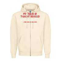 Sandshell my train of thought derailed Zipper Hoodie - linhVisuals