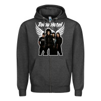 Charcoal Heather Tökiö Hötél Pesonnel Zipper Hoodie - linhVisuals