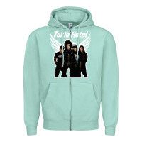 Seafoam Tökiö Hötél Pesonnel Zipper Hoodie - linhVisuals