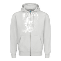 Dove Grey black metal pinhead Zipper Hoodie - linhVisuals
