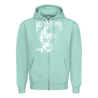 Seafoam black metal pinhead Zipper Hoodie - linhVisuals