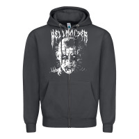Smoke black metal pinhead Zipper Hoodie - linhVisuals