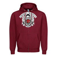 Burgundy dropkick murphy's 2 Zipper Hoodie - linhVisuals