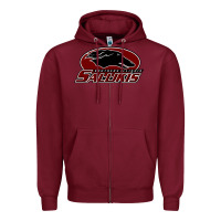 Burgundy salukis Zipper Hoodie - linhVisuals