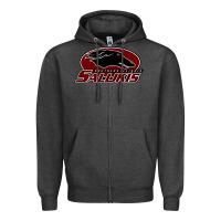 Charcoal Heather salukis Zipper Hoodie - linhVisuals