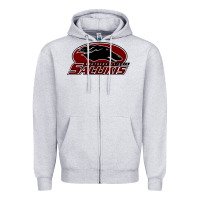 Heather Grey salukis Zipper Hoodie - linhVisuals