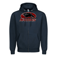 Navy salukis Zipper Hoodie - linhVisuals
