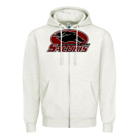 Oatmeal Heather salukis Zipper Hoodie - linhVisuals