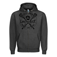Charcoal Heather lacrosse legally beating people with sticks Zipper Hoodie - linhVisuals