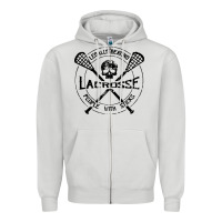 Dove Grey lacrosse legally beating people with sticks Zipper Hoodie - linhVisuals