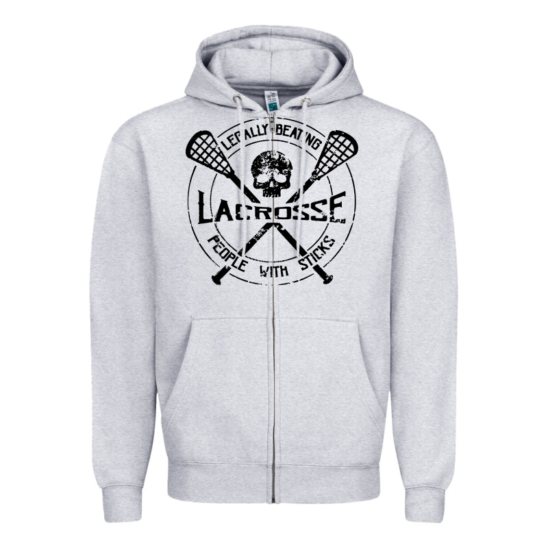 Lacrosse Legally Beating People With Sticks Zipper Hoodie by linhVisuals | Teevron