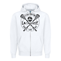 White lacrosse legally beating people with sticks Zipper Hoodie - linhVisuals