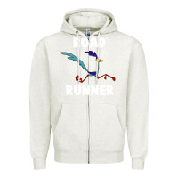 Oatmeal Heather Road Runner Zipper Hoodie - linhVisuals