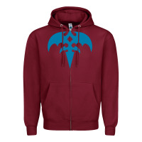Burgundy #queensryche best metal Zipper Hoodie - linhVisuals
