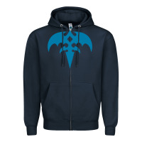 Navy #queensryche best metal Zipper Hoodie - linhVisuals