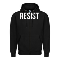Black resist Zipper Hoodie - linhVisuals