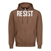 Chestnut resist Zipper Hoodie - linhVisuals