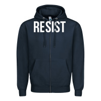 Navy resist Zipper Hoodie - linhVisuals