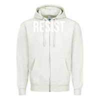 Oatmeal Heather resist Zipper Hoodie - linhVisuals