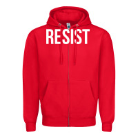 Red resist Zipper Hoodie - linhVisuals