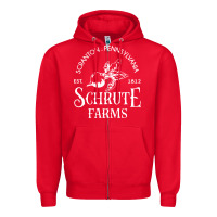 Red schrute farms Zipper Hoodie - linhVisuals