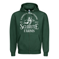 Sports Green schrute farms Zipper Hoodie - linhVisuals