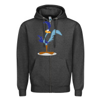 Charcoal Heather Road Runner Beep Zipper Hoodie - linhVisuals