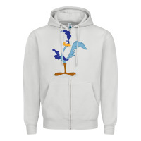 Dove Grey Road Runner Beep Zipper Hoodie - linhVisuals