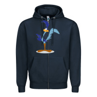Navy Road Runner Beep Zipper Hoodie - linhVisuals