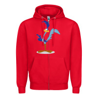 Red Road Runner Beep Zipper Hoodie - linhVisuals