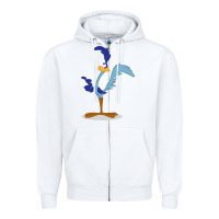 White Road Runner Beep Zipper Hoodie - linhVisuals