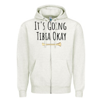 Oatmeal Heather anatomy Zipper Hoodie - linhVisuals