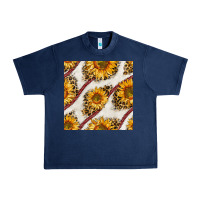 Navy baseball sunflowers and leopard seamless pattern Urban Heavy Tee - BundleAndBundleShop
