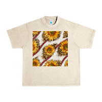 Sandshell baseball sunflowers and leopard seamless pattern Urban Heavy Tee - BundleAndBundleShop