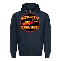 Navy scuba steve Zipper Hoodie - linhVisuals