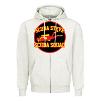 Oatmeal Heather scuba steve Zipper Hoodie - linhVisuals