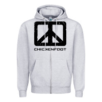 Heather Grey cool-chickenfoot-chickenfoot-merch Zipper Hoodie - linhVisuals