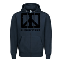 Navy cool-chickenfoot-chickenfoot-merch Zipper Hoodie - linhVisuals