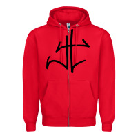 Red cool-james-hetfield-autograph-merch Zipper Hoodie - linhVisuals