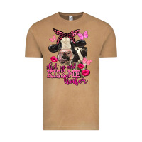 Vintage Camel Valentine's Day Shut Up And Kiss Me Heifer Holstein Cow Vintage Tee - FaDigitalArtStudio