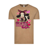Vintage Coffee Valentine's Day Shut Up And Kiss Me Heifer Holstein Cow Vintage Tee - FaDigitalArtStudio