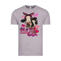 Vintage Zinc Valentine's Day Shut Up And Kiss Me Heifer Holstein Cow Vintage Tee - FaDigitalArtStudio