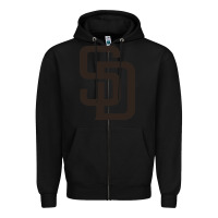 Black sd Zipper Hoodie - linhVisuals